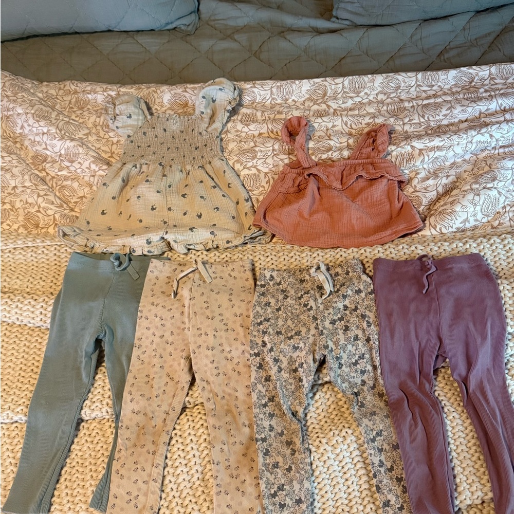 3T Lot- Zara Leggings & Modern Moments romper/tank